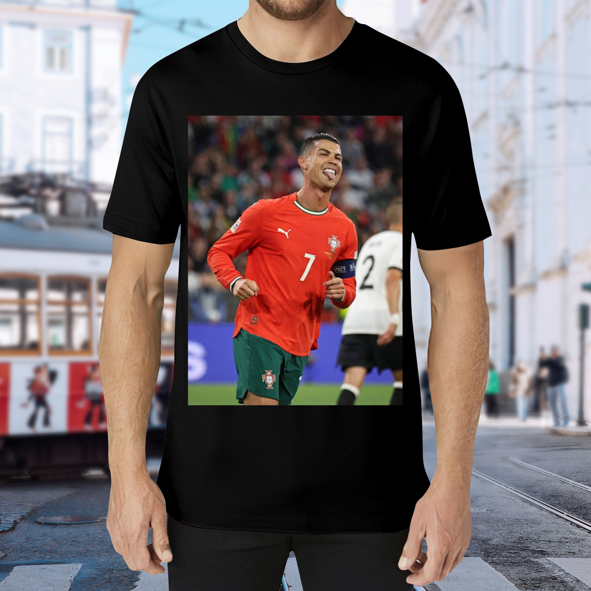 Football Powerful Strikes Football Tee ¨C Perfect for Fans of the Beautiful Game