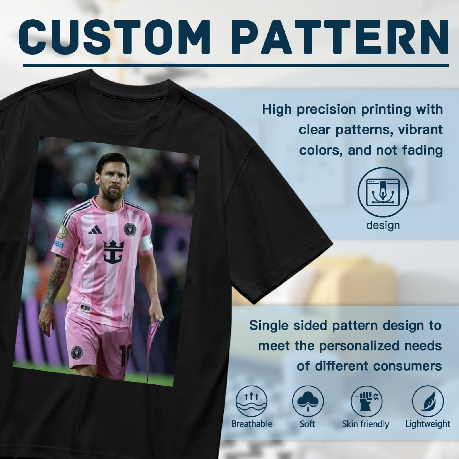 Powerful Football Graphic Tee Show Off Your Love for the Sport