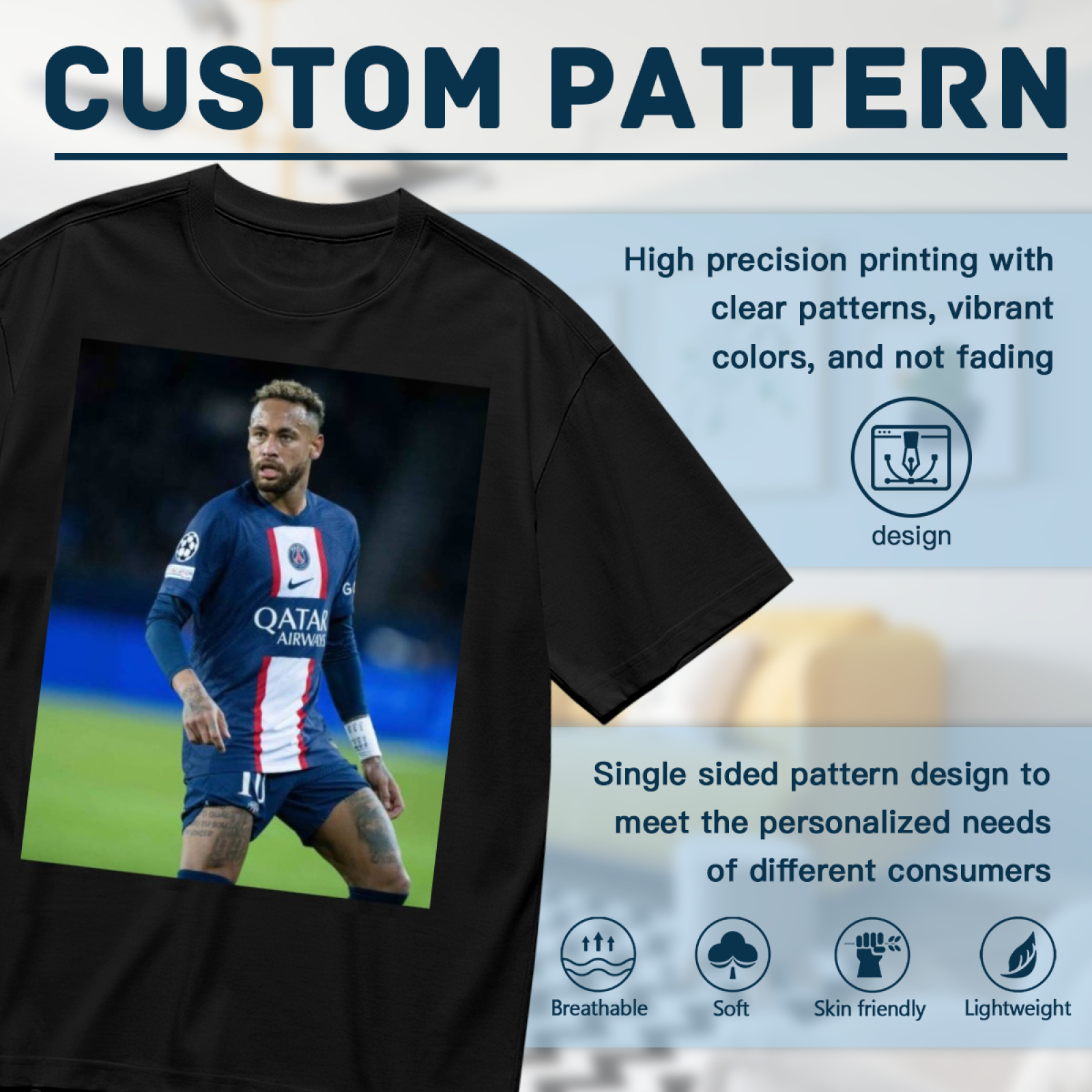 Football Superstar-Inspired T-Shirt Where Style Meets Passion