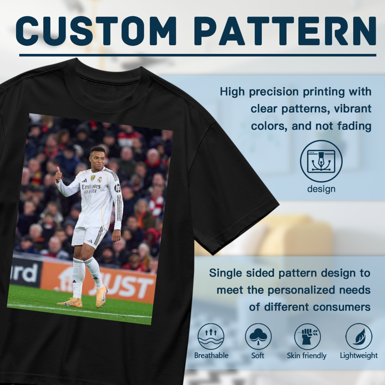 Football Star Action Tee Wear the Power of the Beautiful Game