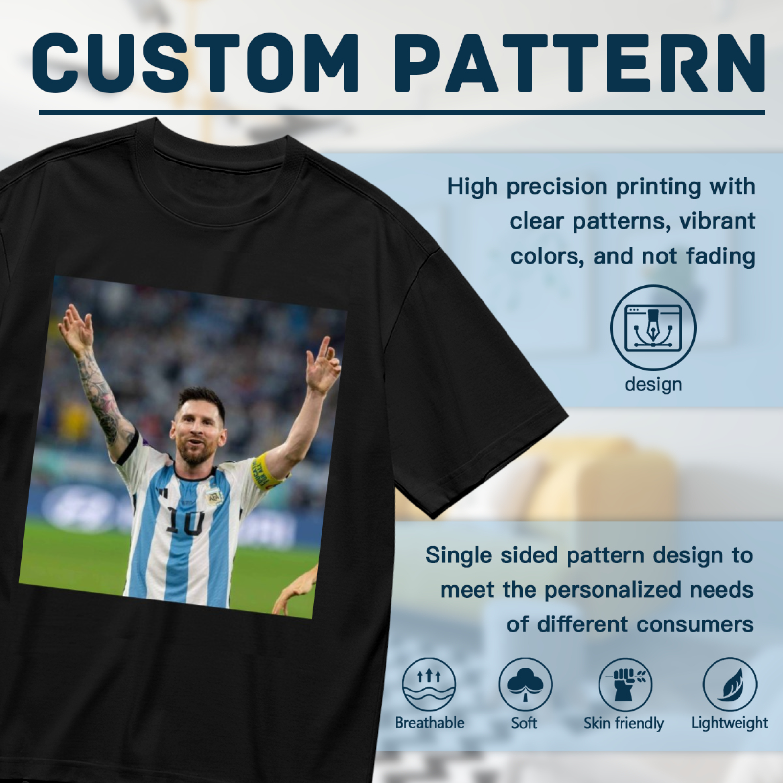 Dynamic Football Power Graphic Tee Show Your Support for the Game