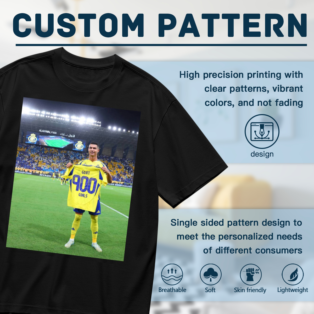 Football Superstar-Inspired T-Shirt ¨C Where Style Meets Passion