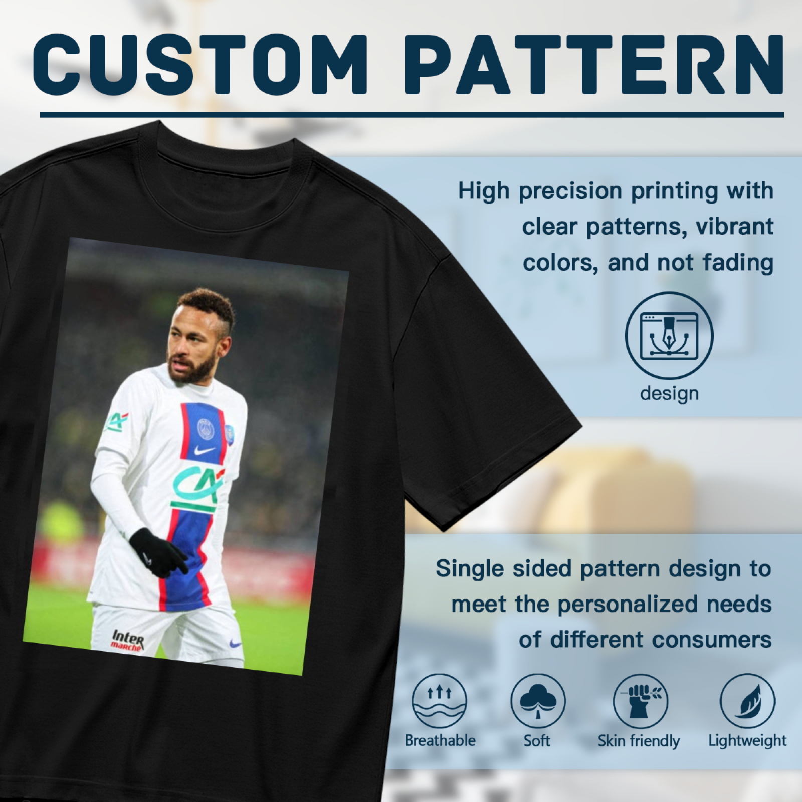 Bold Football Star Tee Represent the World¡¯s Greatest Sport