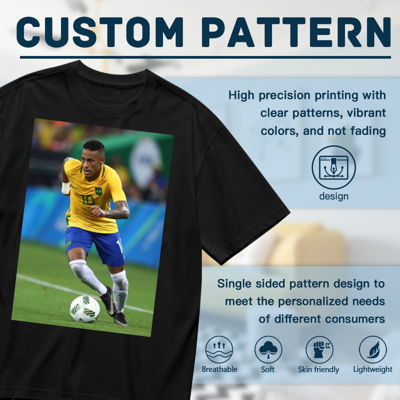 World-Class Football Graphic T-Shirt Ideal for Soccer Lovers