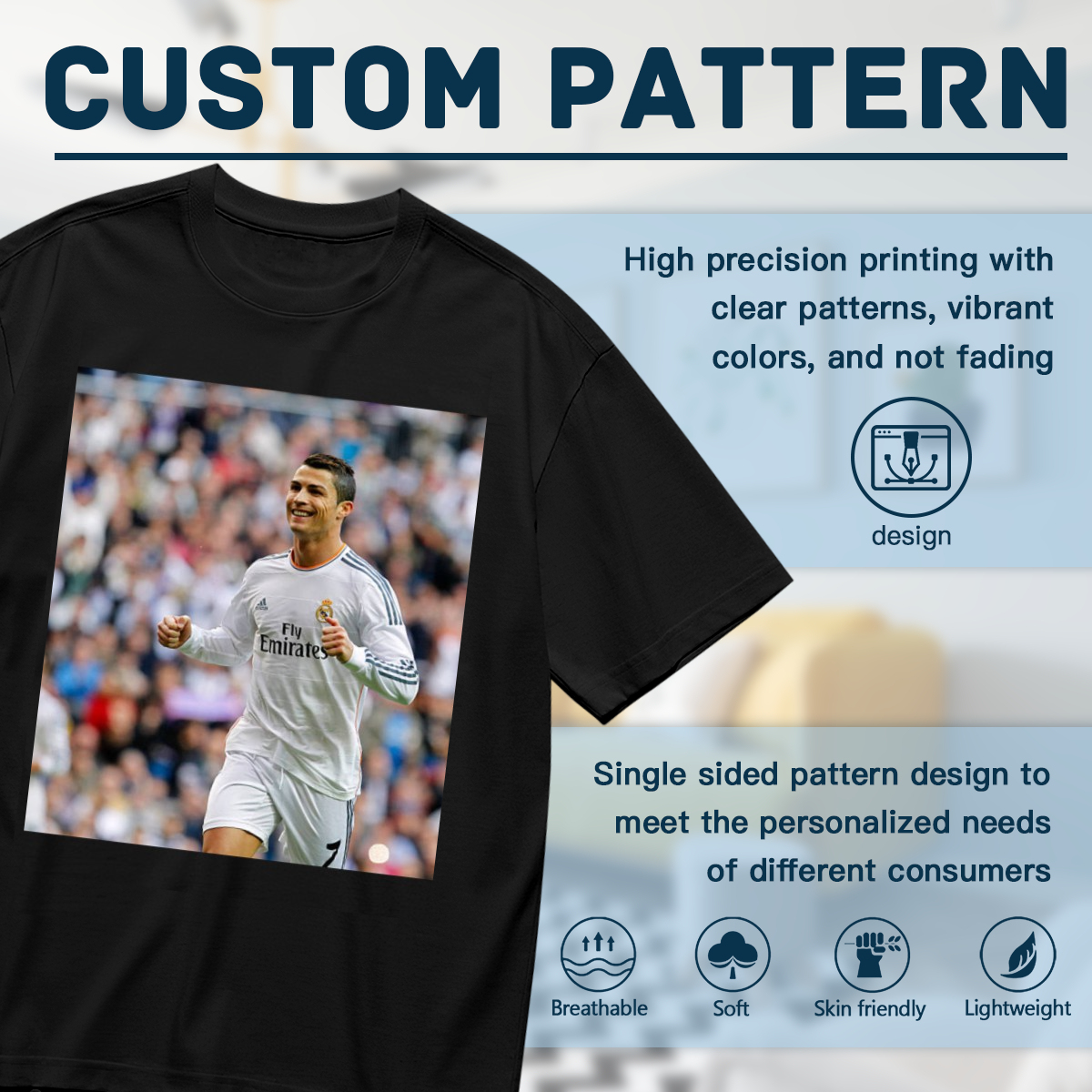 Striking Football Action T-Shirt ¨C Show Your Support for the Sport
