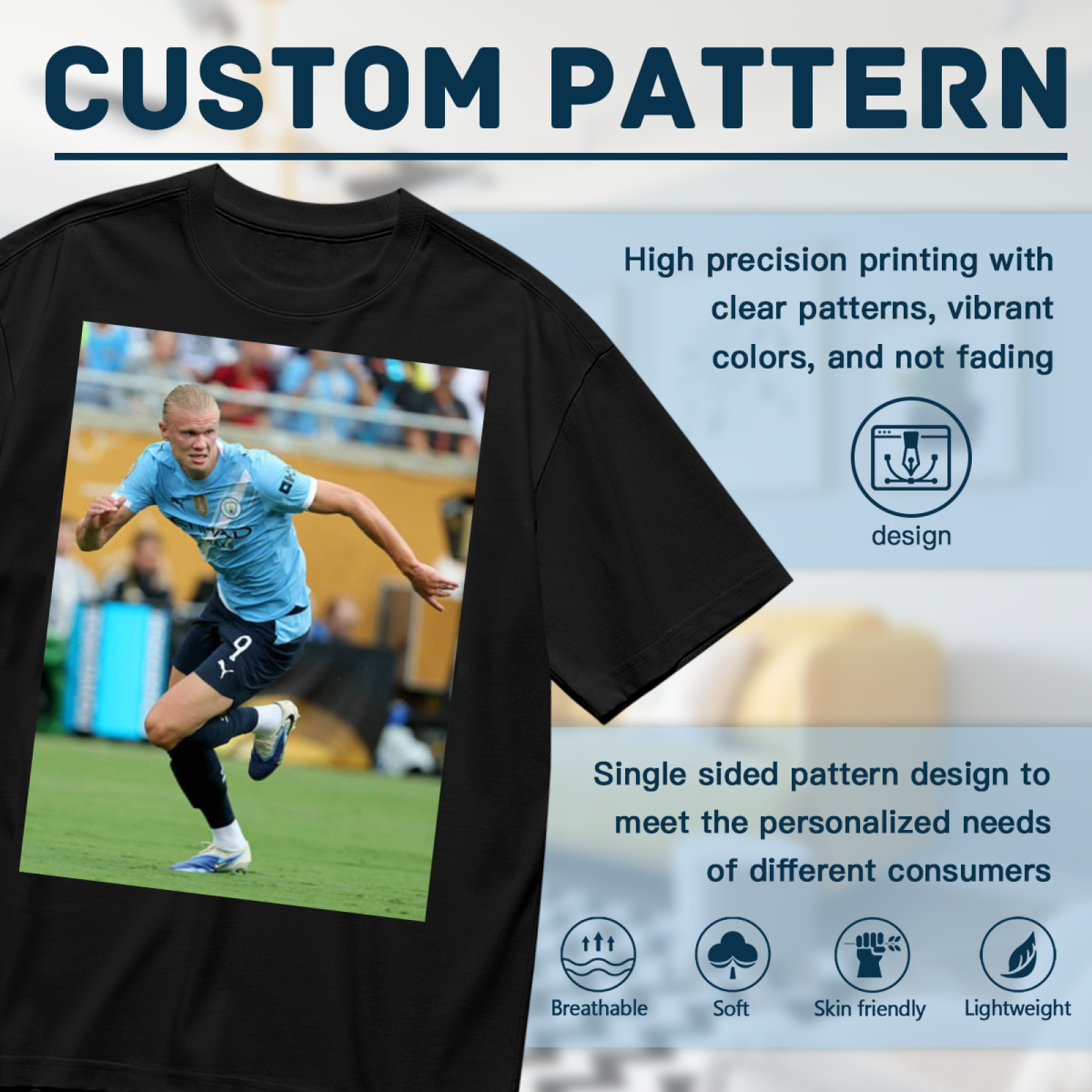 Football Striker Legacy Action Tee Show Your Support for the Beautiful Game