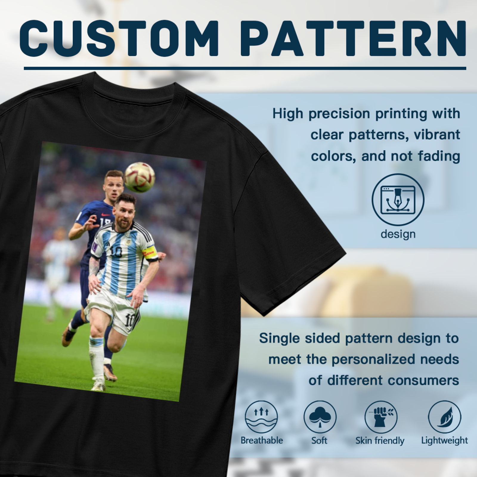 Dynamic Football Striker Tee Wear Your Soccer Passion Proudly
