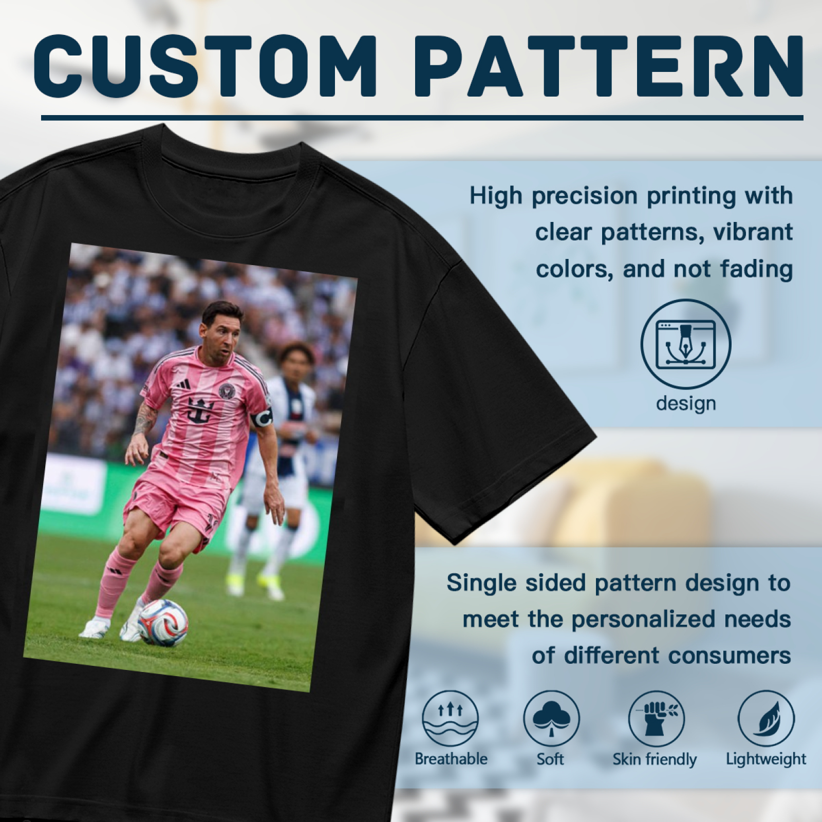 Football Superstar Style Tee Celebrate Football with Every Kick