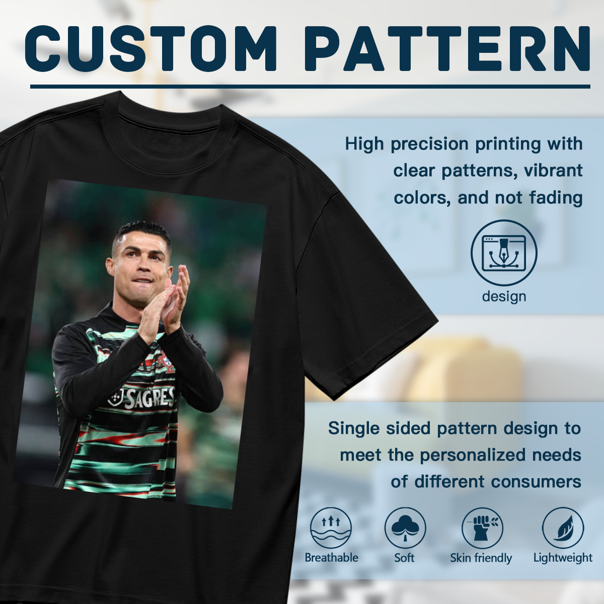 Football Hero-Inspired Tee ¨C A Perfect Match for Any Fan
