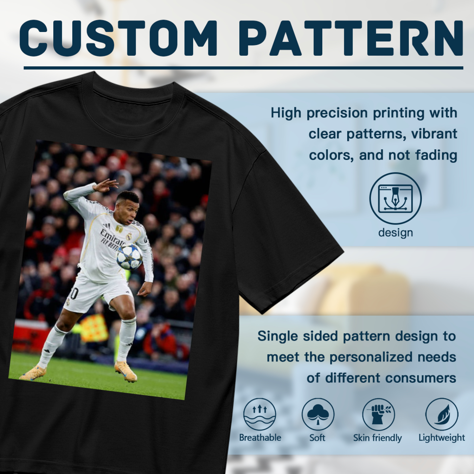 Football Striker Champion Tee Represent the Power of Football