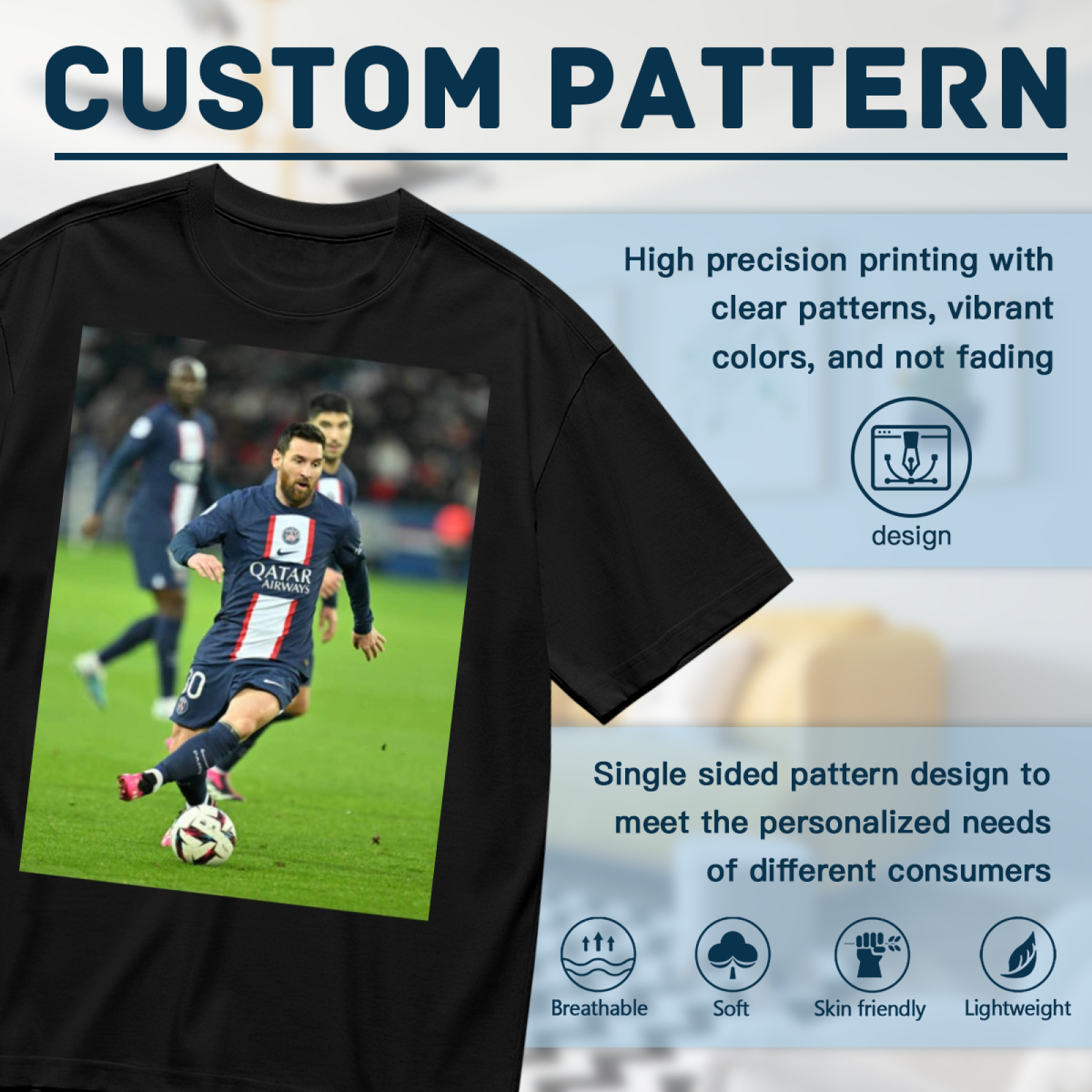 World-Class Football Graphic T-Shirt Ideal for Soccer Lovers