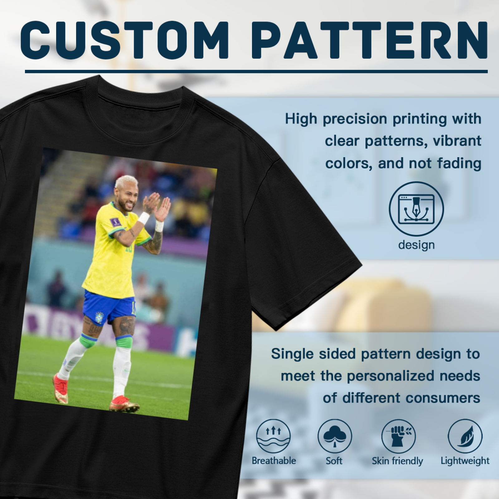 Football Star Power Tee Showcase Your Passion for Soccer