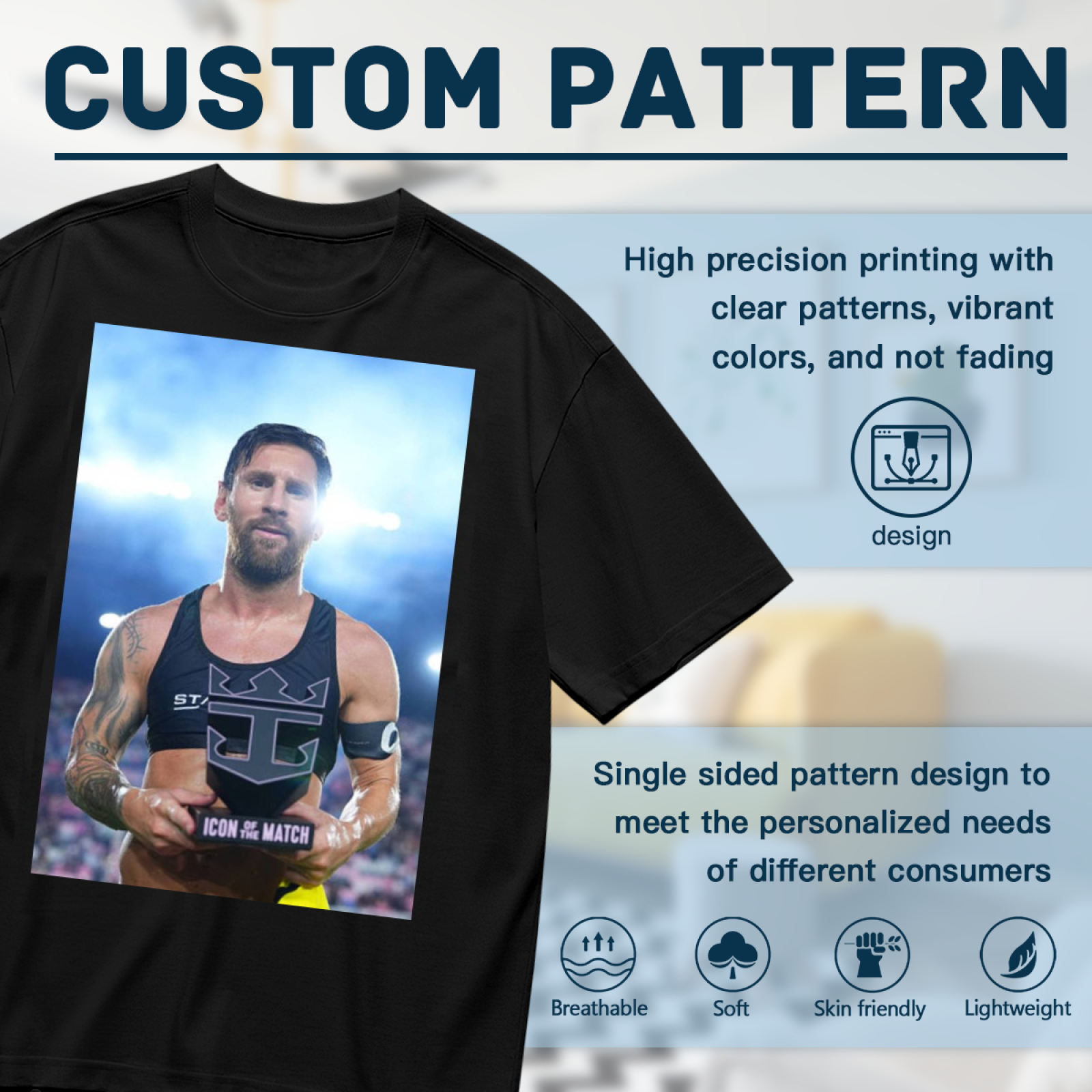 Football Action Hero Graphic Tee Show Your Football Spirit