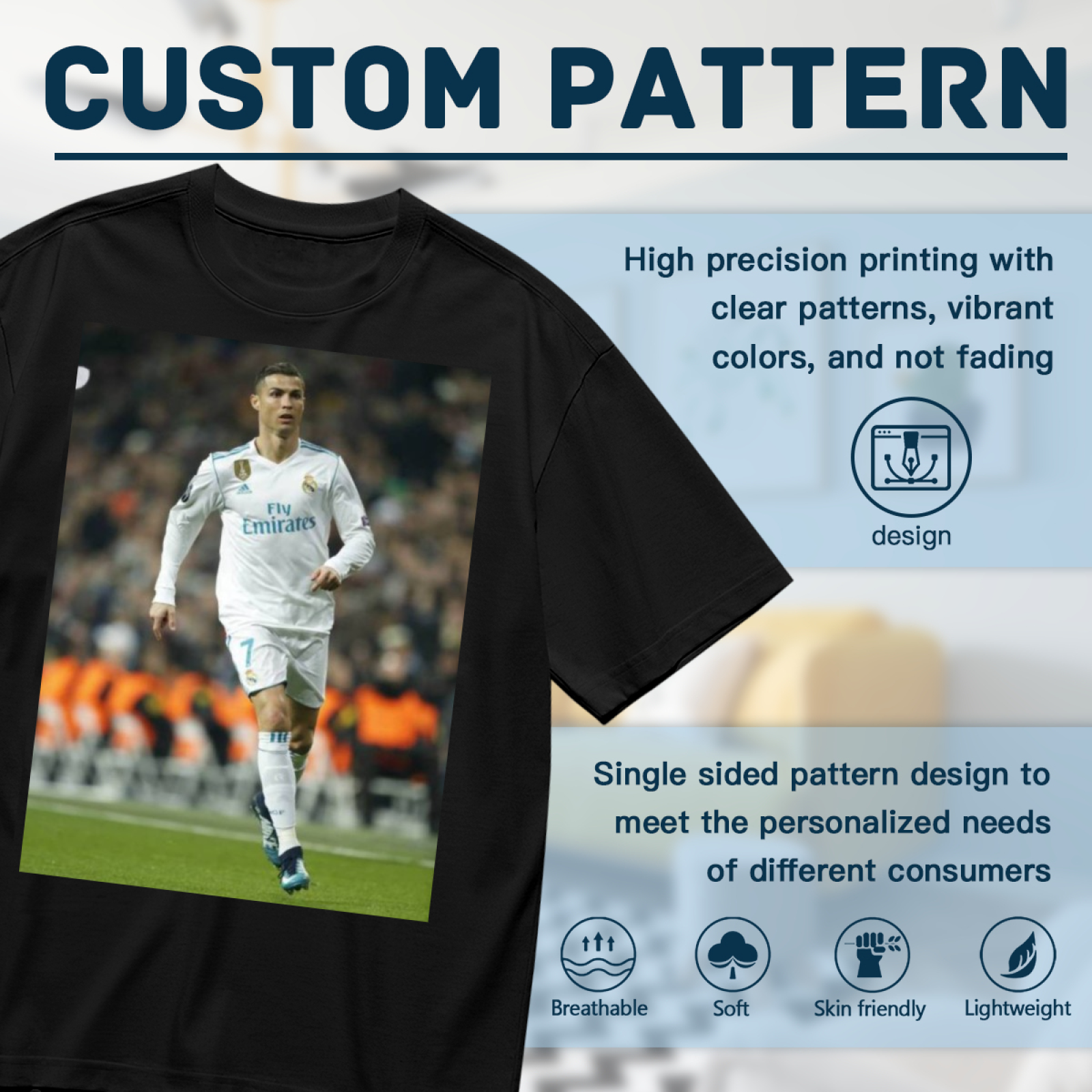 Football Power Striker Tee Wear the Strength of Soccer