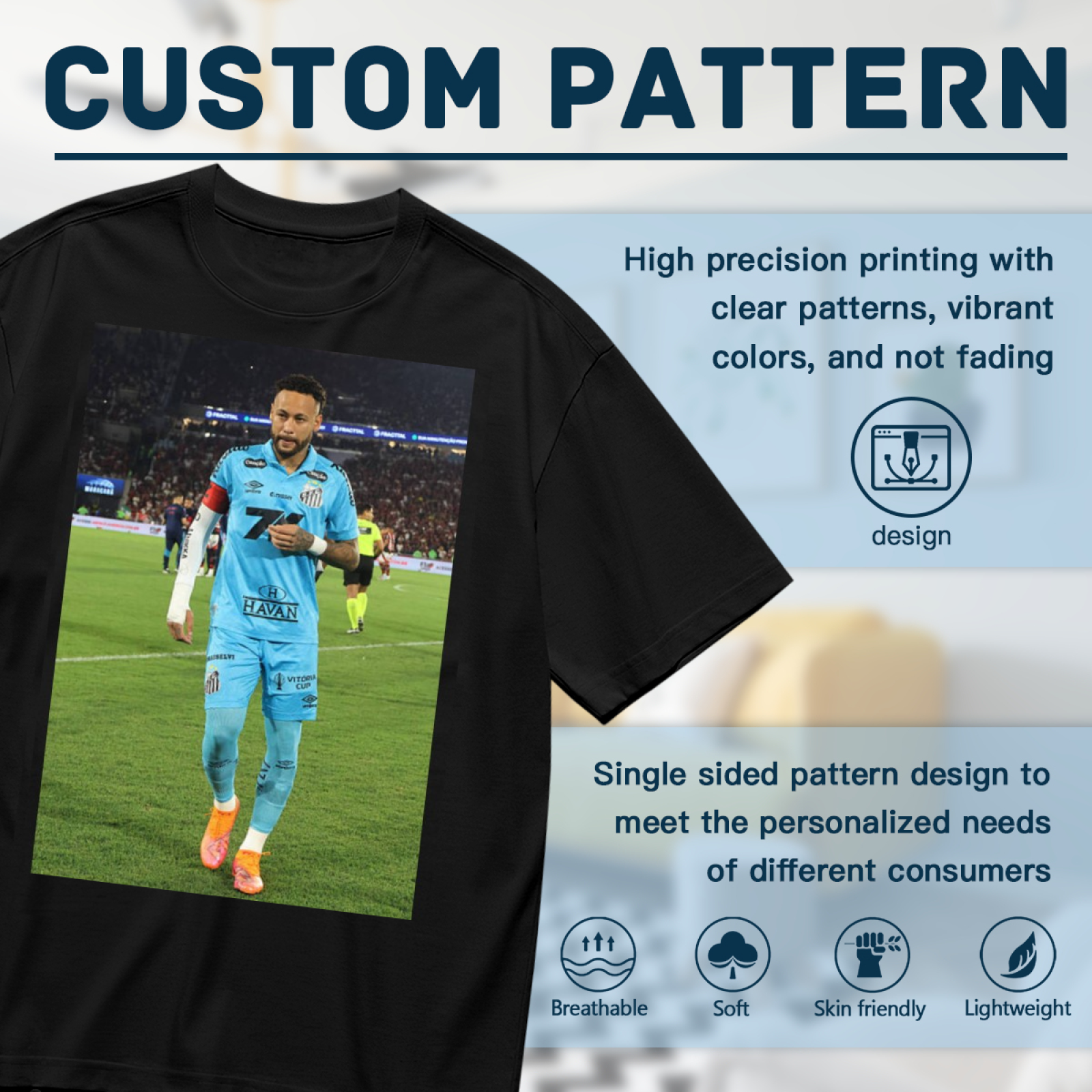 Striking Soccer Graphic T-Shirt Celebrate Football¡¯s Best Moments