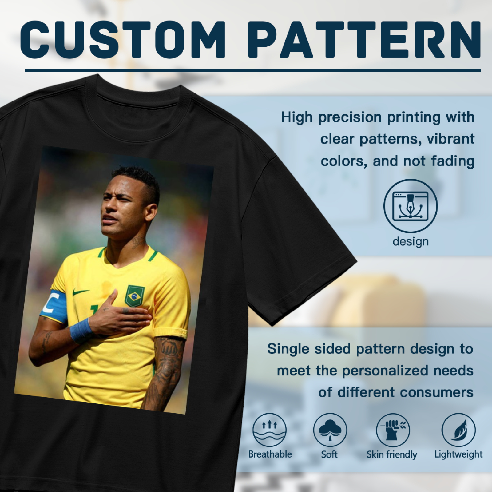 Football Powerful Strikes Football Tee Perfect for Fans of the Beautiful Game