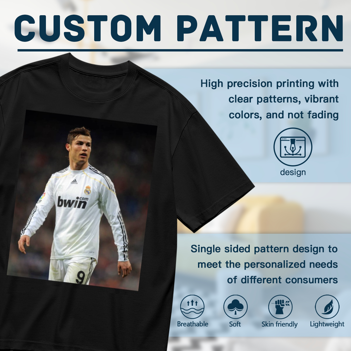 Football Superstar-Inspired T-Shirt ¨C Where Style Meets Passion