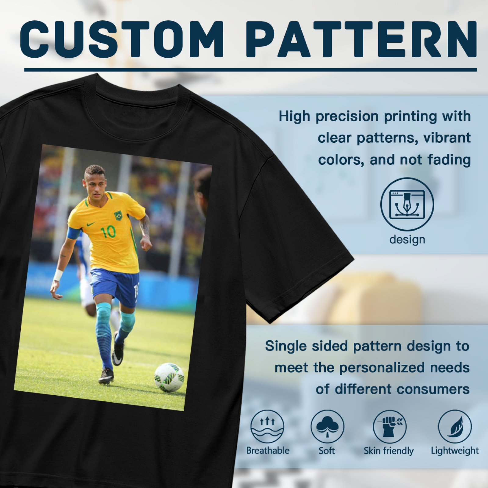 Football Superstars Action Tee Show Your Love for the Beautiful Game