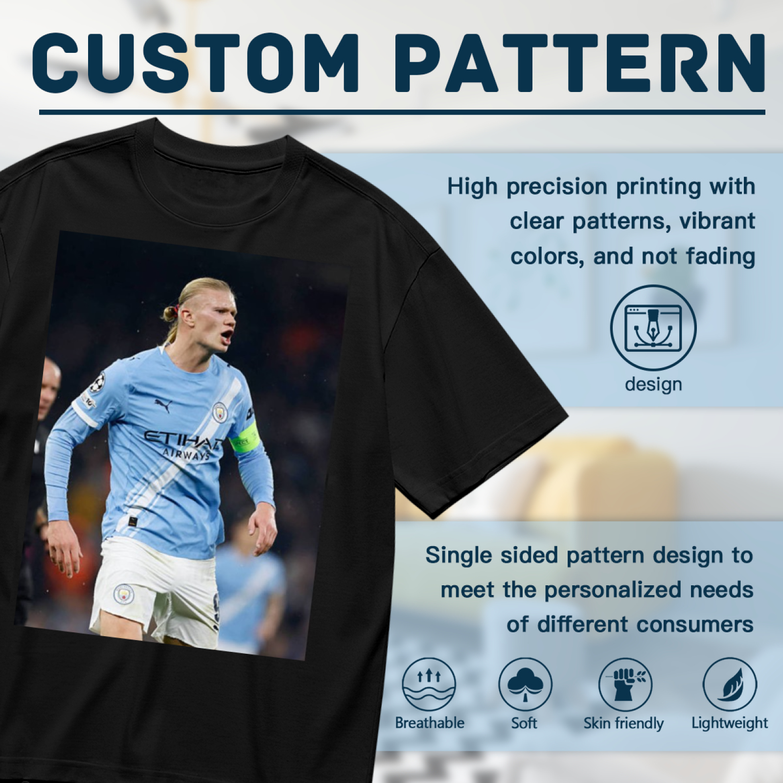 Football Striker Action Tee Wear the Power of Soccer