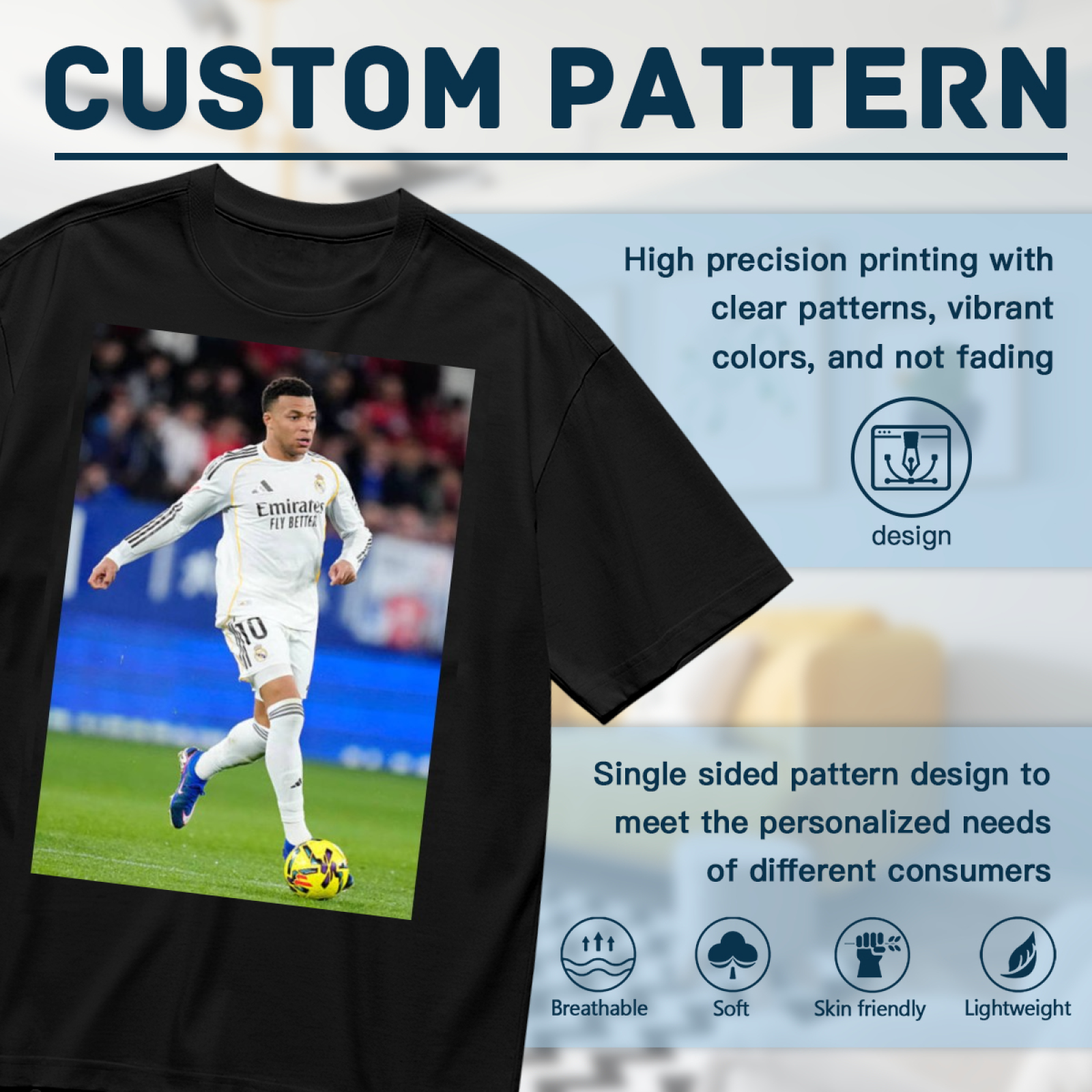 Football Action Star Tee Represent the Power of Football