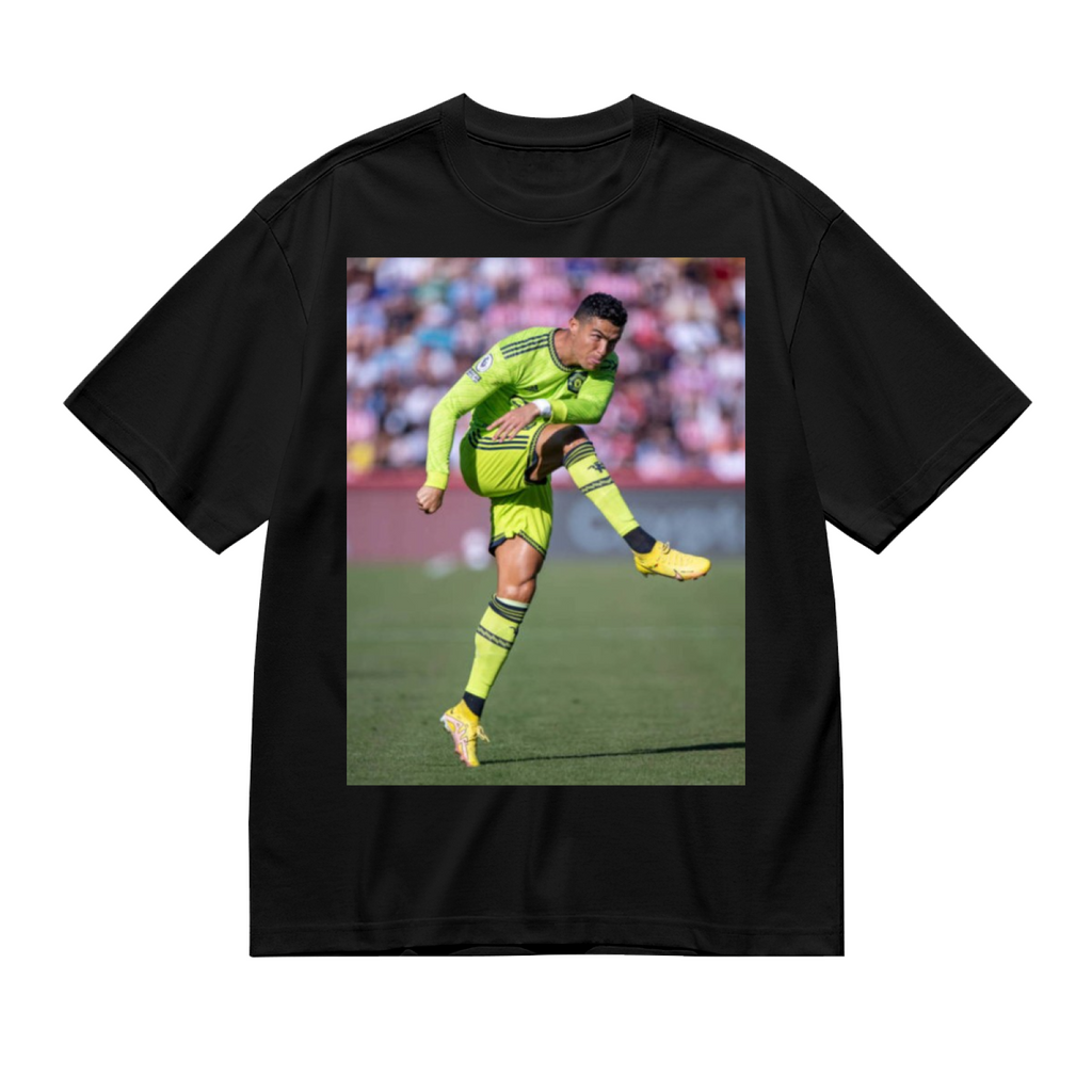 Football Striker Action T-Shirt Represent the Heart of Soccer