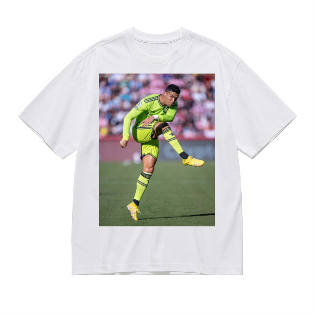Football Striker Action T-Shirt Represent the Heart of Soccer