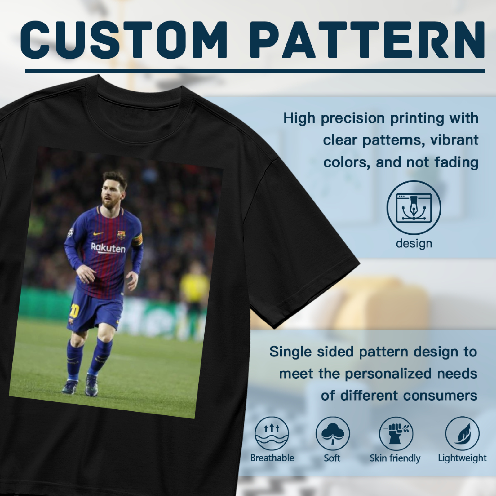 Football Star Action Tee Celebrate the Football Legends