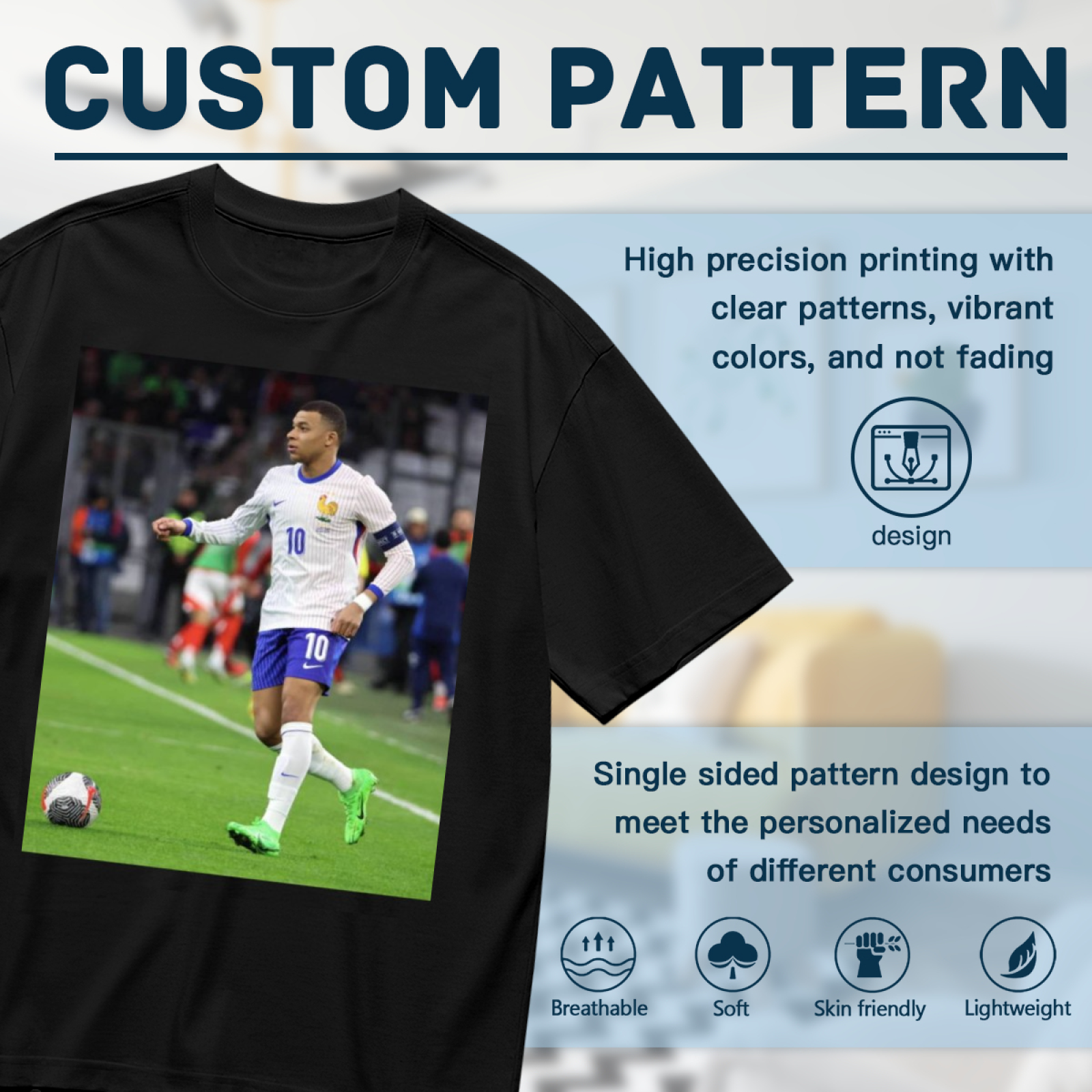 Football Striker Action Tee Wear the Power of Soccer