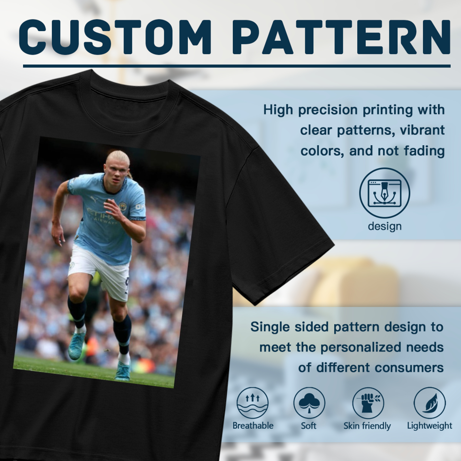 Football Striker Power Tee Show Your Passion for Soccer