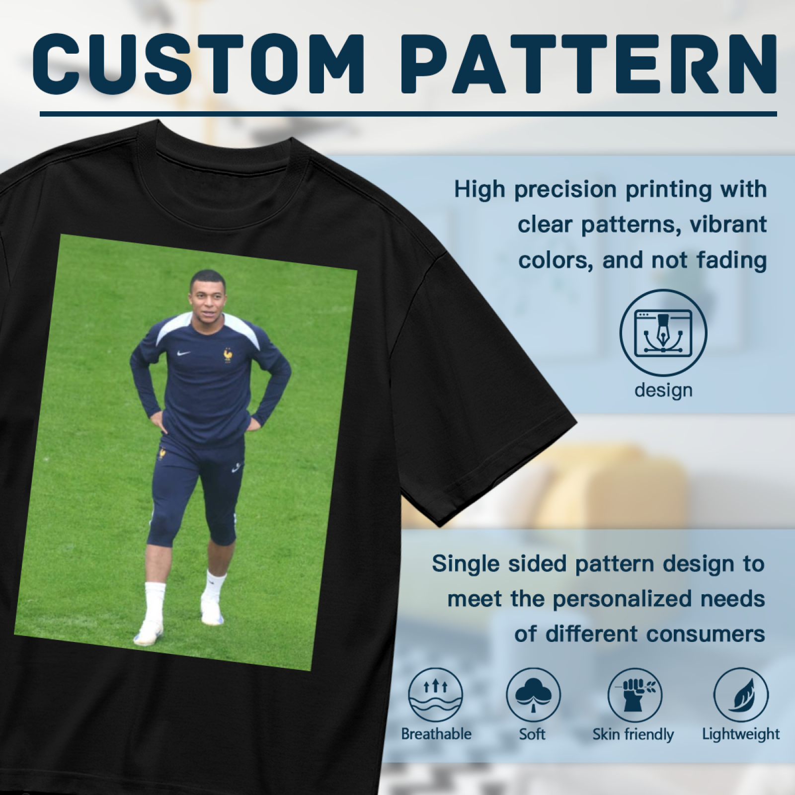 Football Striker Power Hero Tee Show Your Support for Football Heroes