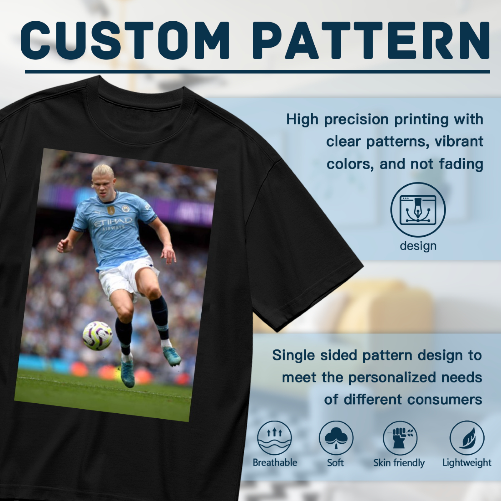Football Star Striker Hero Tee Celebrate the Power of the Game