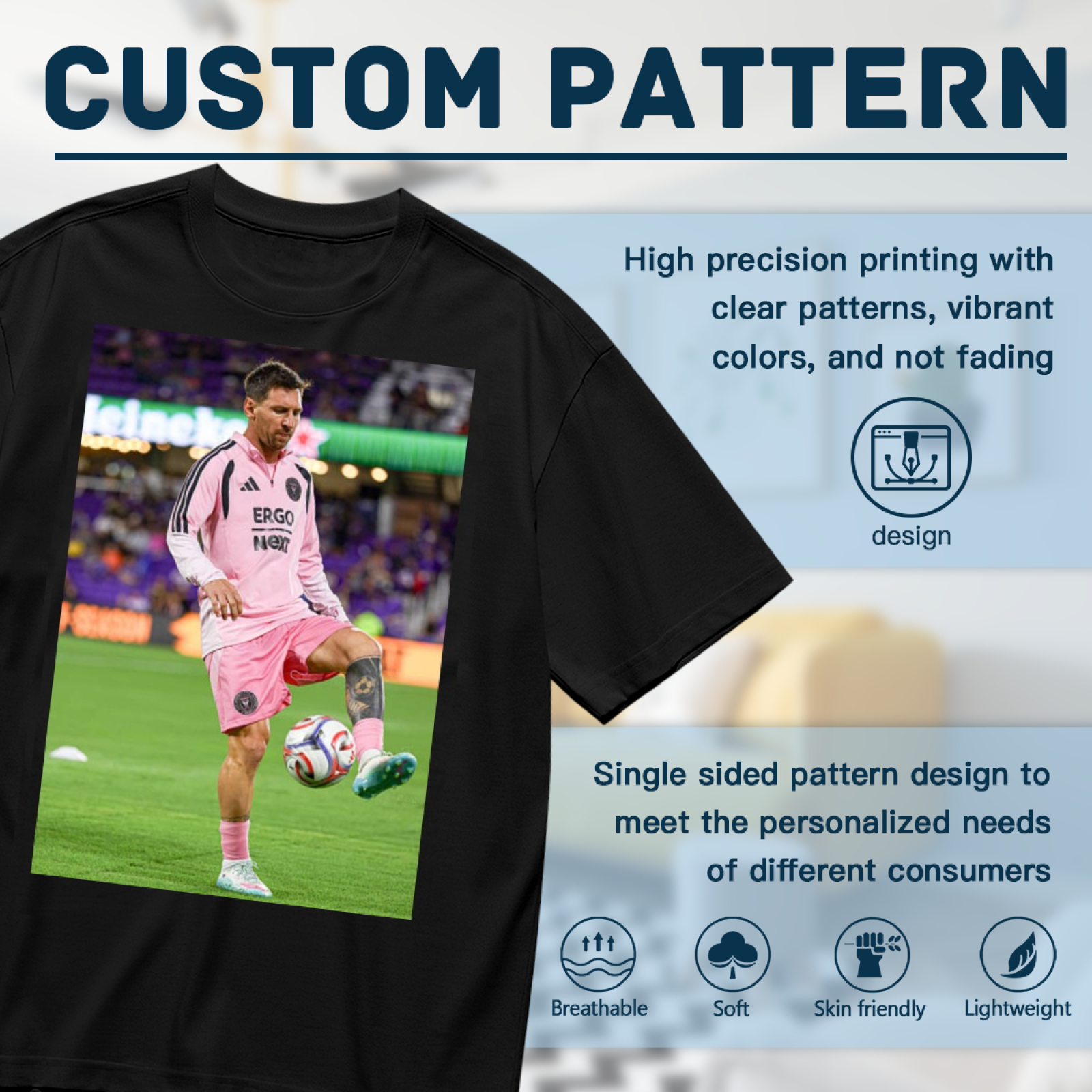 Football Passion Tee For Fans Who Live and Breathe the Game