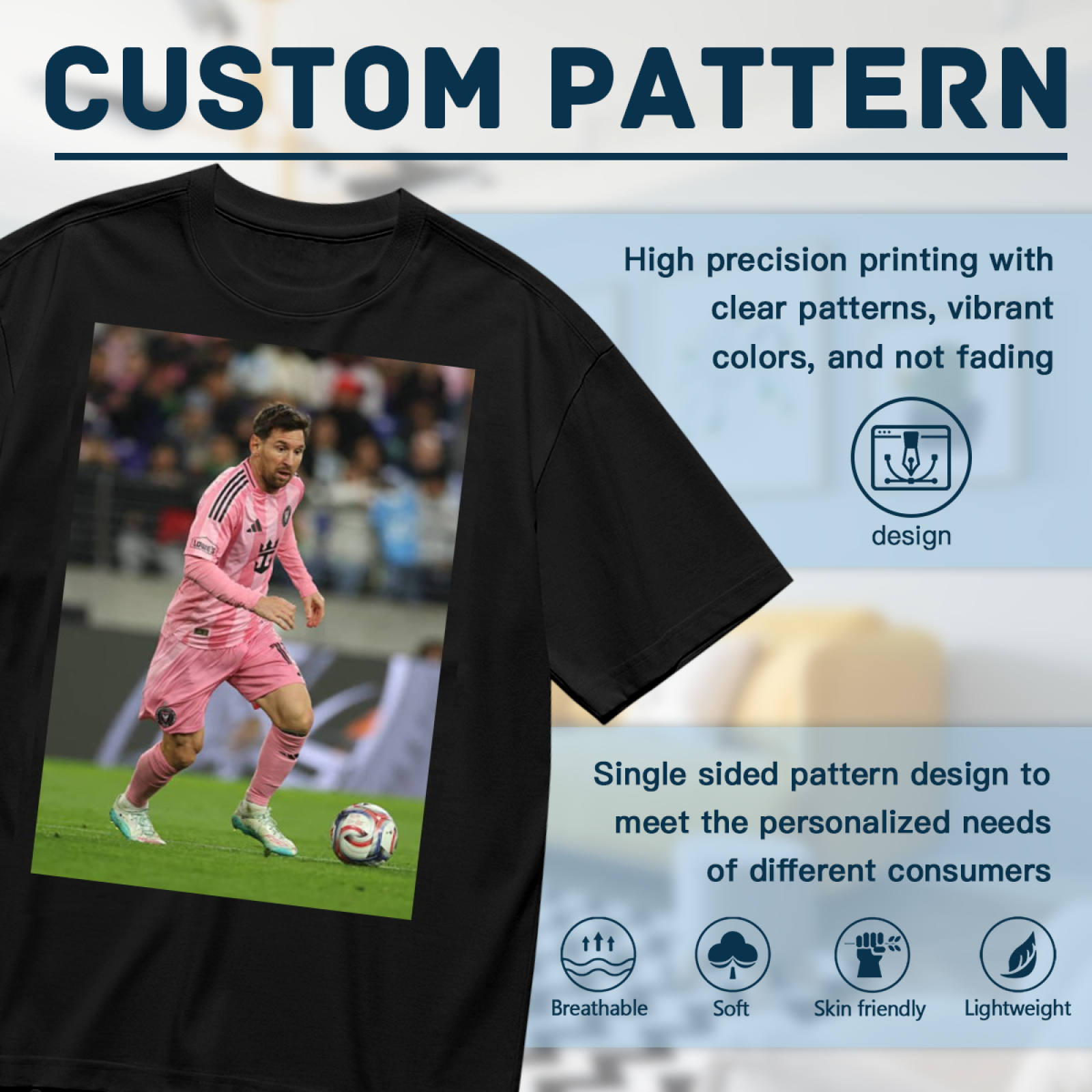 Football Striker Power Tee Show Your Football Spirit Every Day