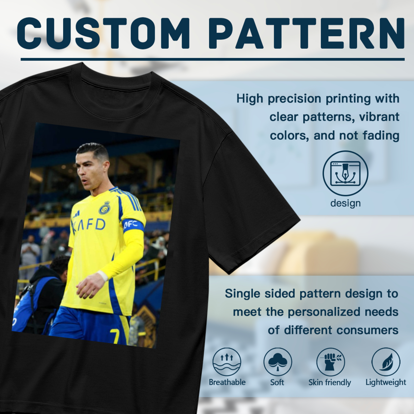 Football Star Striker Tee Show Your Support for Football Legends