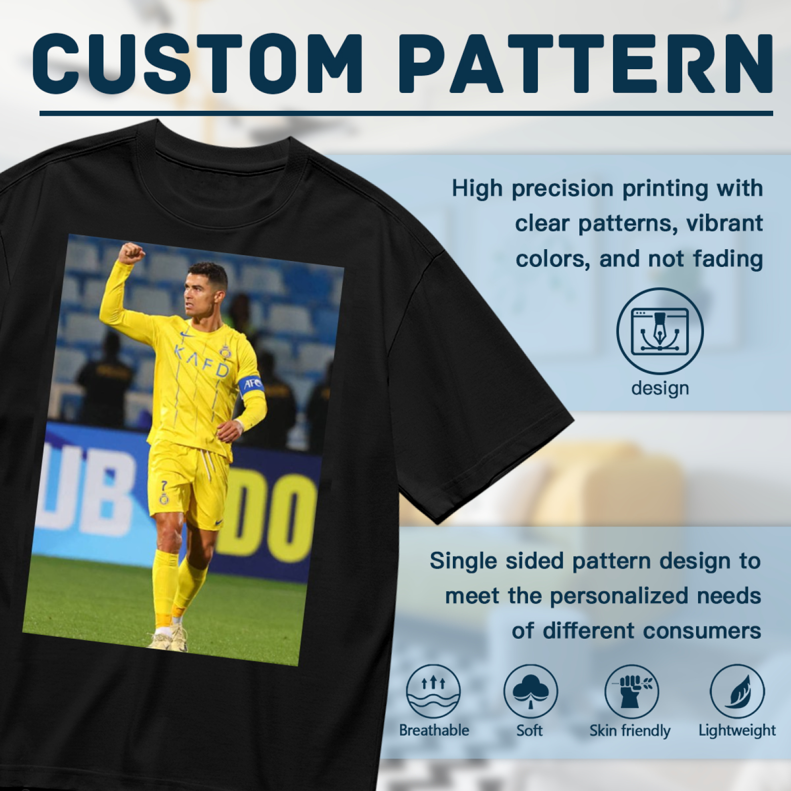 Football Action Hero Tee Perfect for Passionate Soccer Enthusiasts