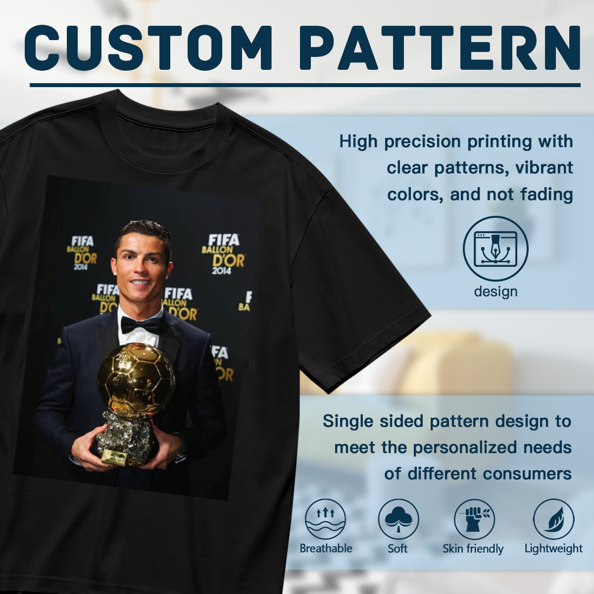 Football Hero Tribute T-Shirt ¨C Ideal for Passionate Soccer Fans
