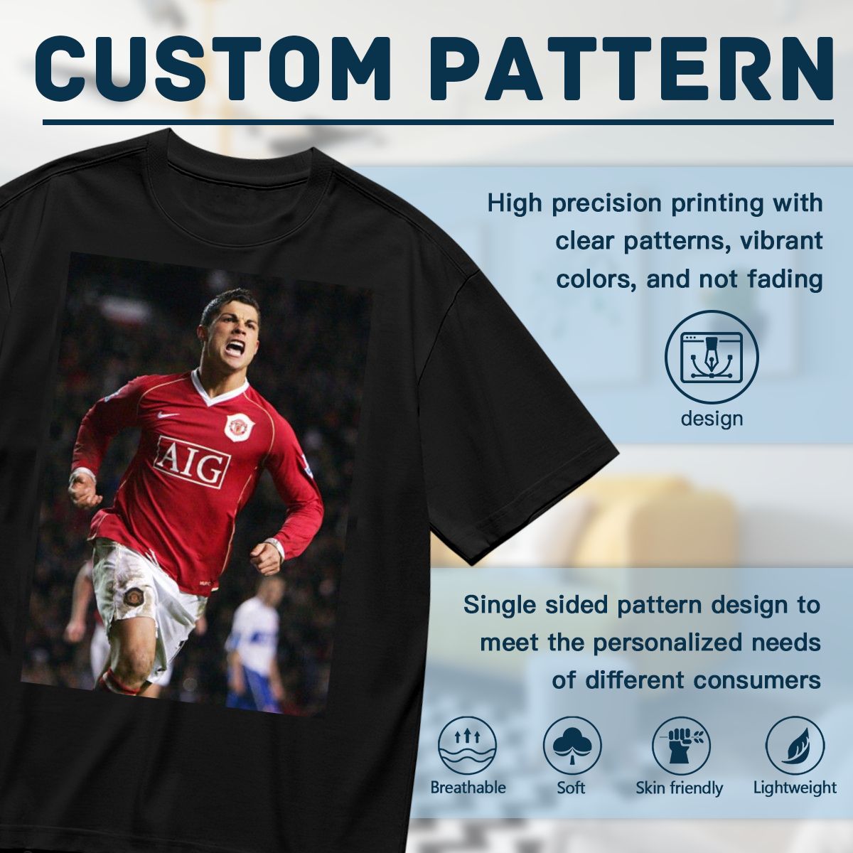 Powerful Football Graphic Tee ¨C Show Off Your Love for the Sport