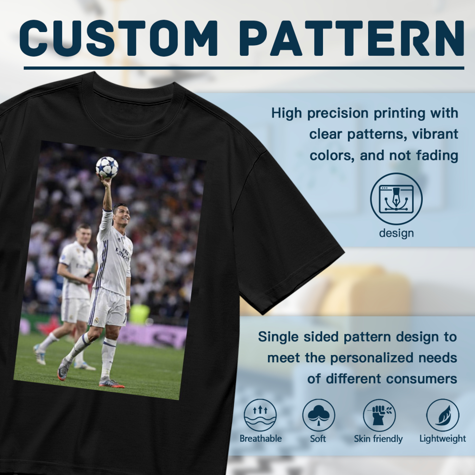 Football Star Icon Tee Wear the Power of Soccer Legends