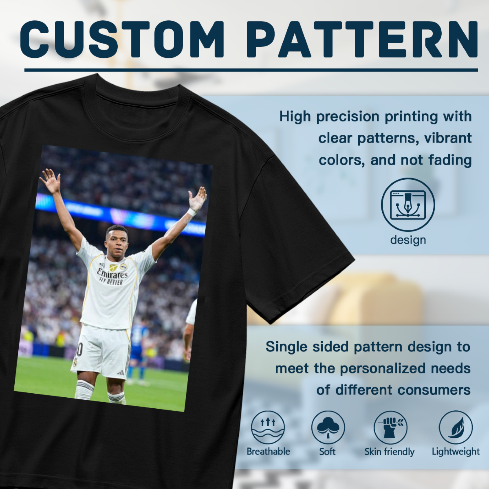 Football Striker Mastery Tee Represent the Power of Soccer