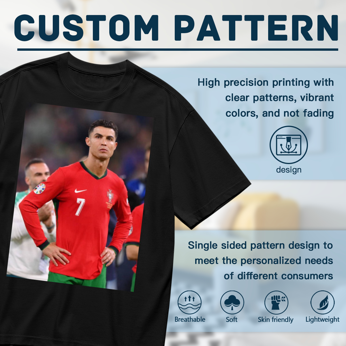 Dynamic Football Graphic T-Shirt ¨C Feel the Energy on the Field