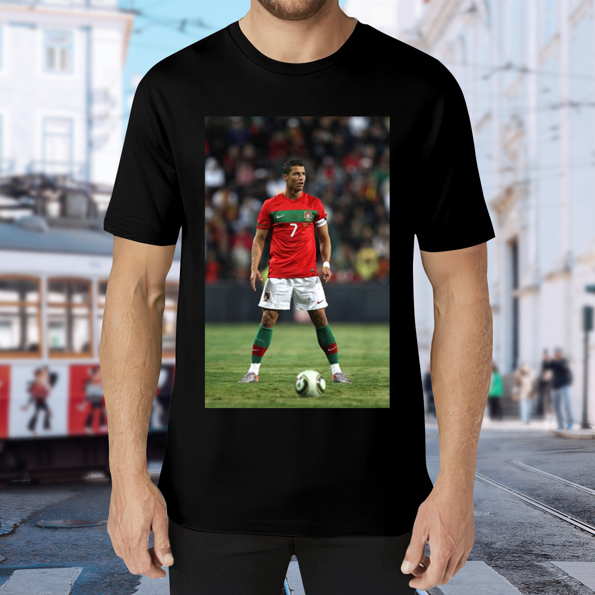 On-the-Field Football T-Shirt ¨C Represent the Heart of Soccer