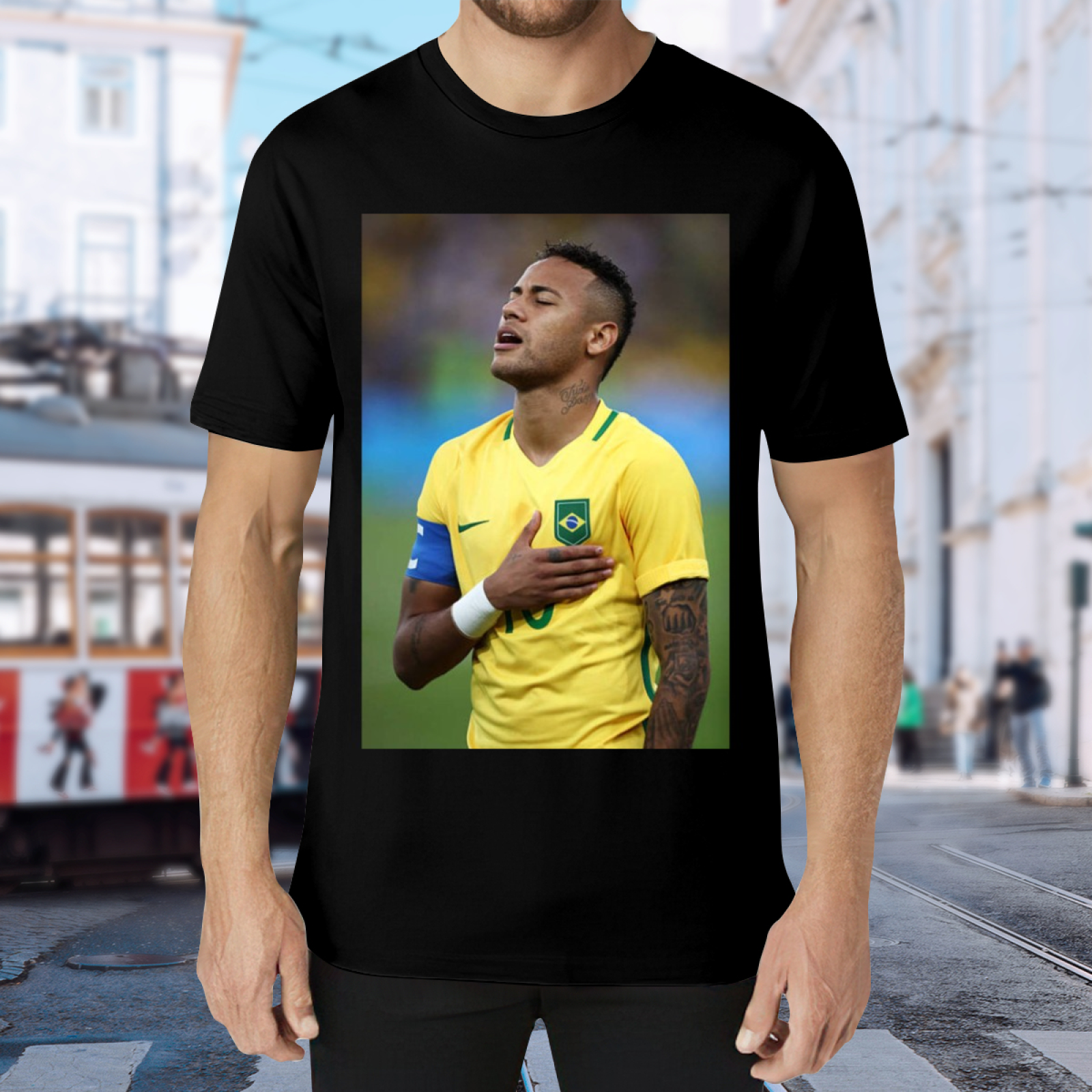 Striking Football Action T-Shirt Show Your Support for the Sport